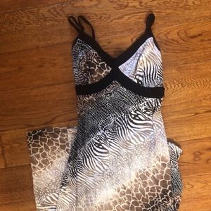 Animal print maxi dress